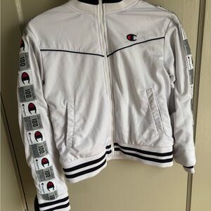 Champion White Jacket with Black Accents